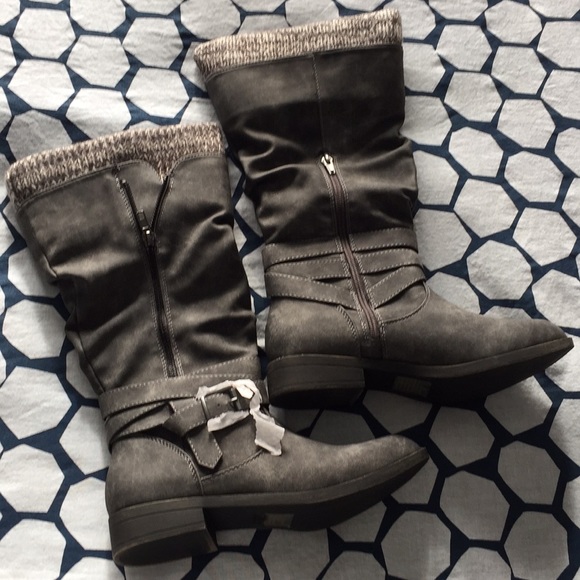 justfab grey boots